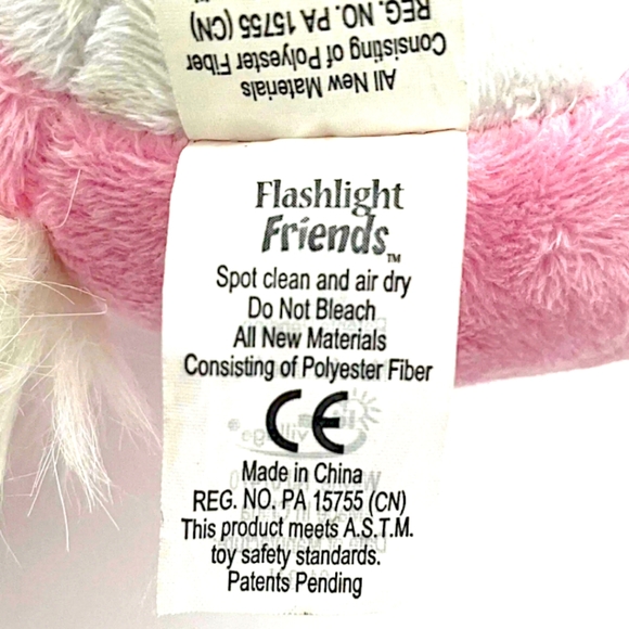 Idea Village Flashlight Friends Pink Unicorn, Bedtime Buddy LED Plush 10” - Picture 8 of 8